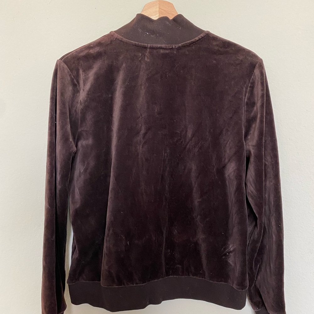 Women’s Lauren Ralph Lauren P/L VTG velvet brown Sweater - Picture 6 of 6